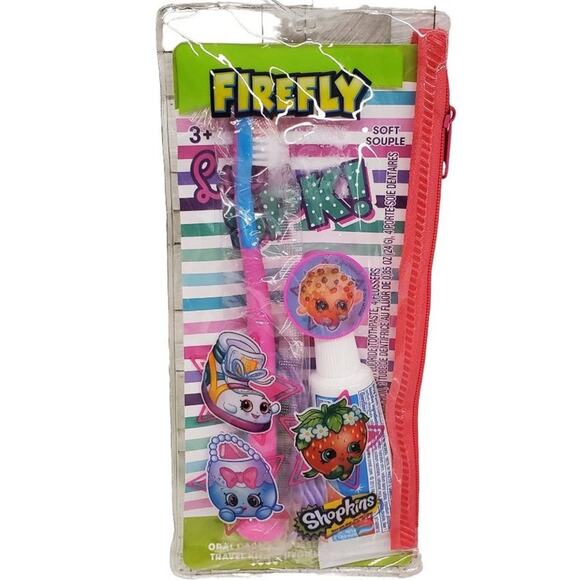 Shopkins Toothbrush Oral Care Travel Kit Childrens Toothbrush Travel Set - Picture 1 of 9